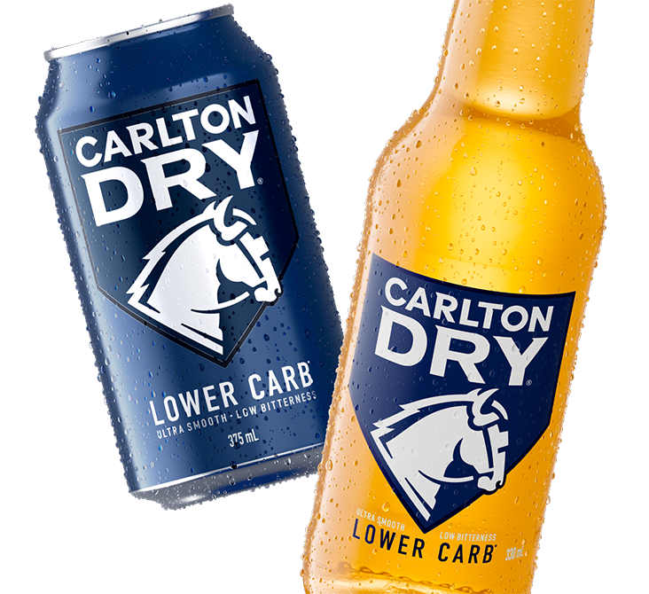Carlton Dry can and bottle